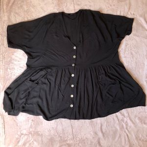 Zara oversized babydoll blouse size large